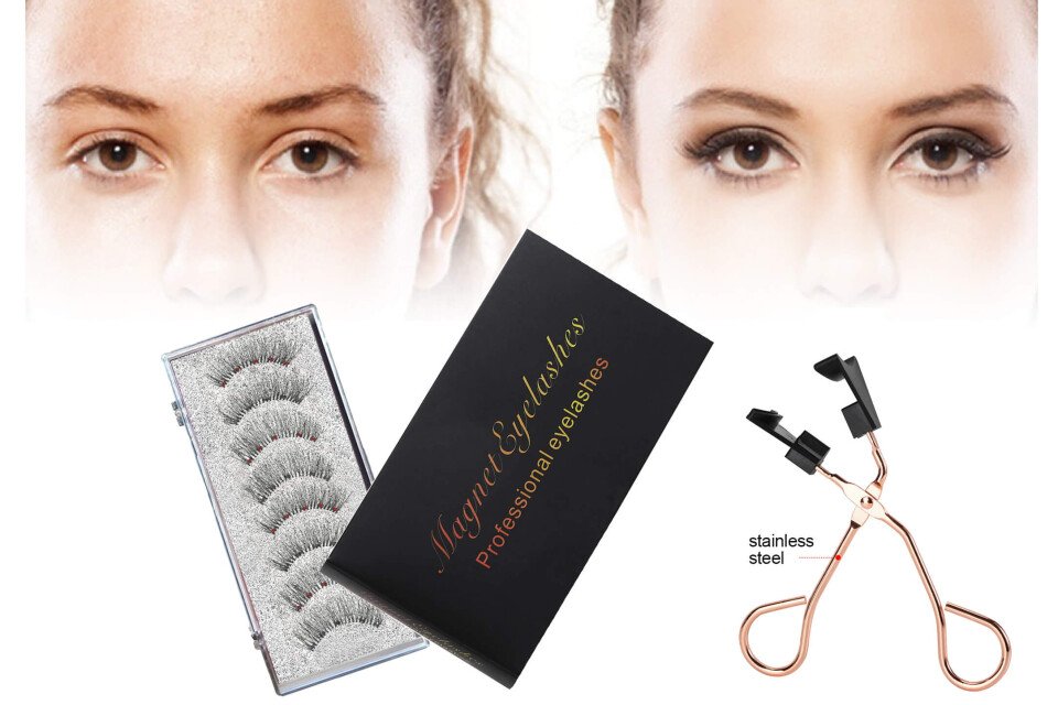 Set od 8 veštačkih magnetnih trepavica GlamEyes, kutija + klešta