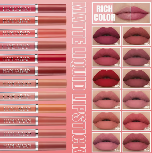 Set od 12 komada Glam Lips tečnih ruževa 💋